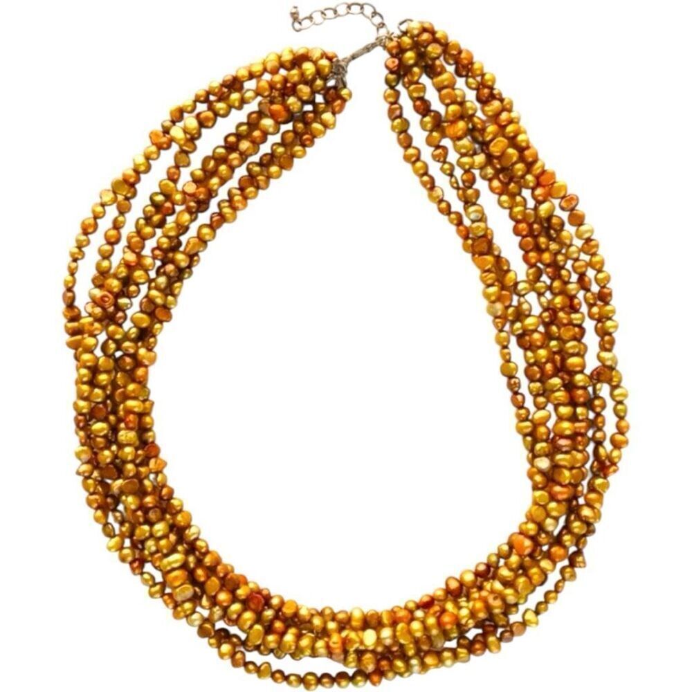 FINEST QUALITY 14KG Hand Knotted Pearl Strand Necklace 17”